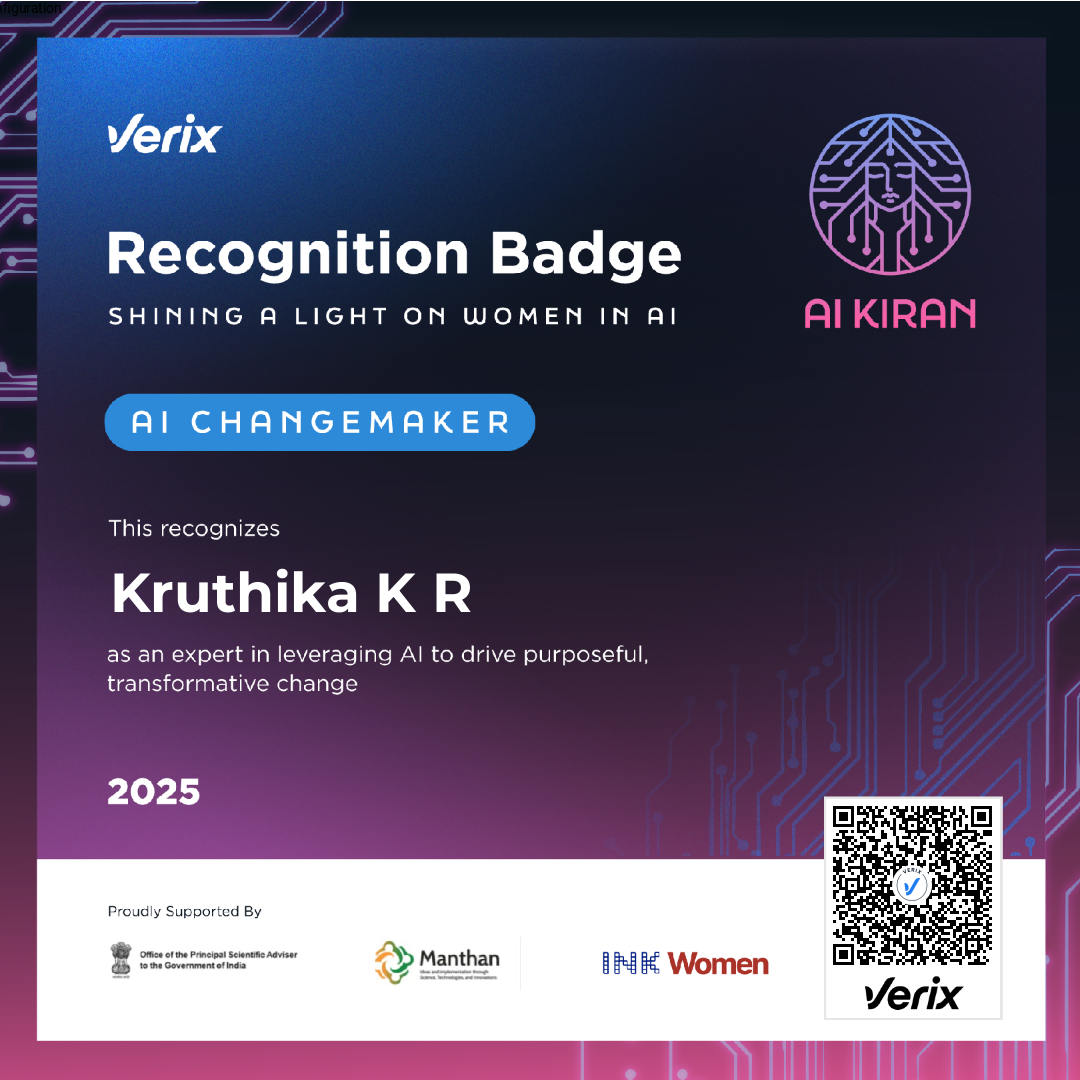 AI Changemaker: Kruthika K R
