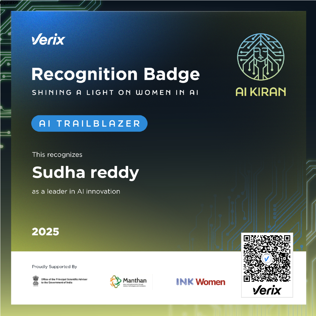 AI Trailblazer: Sudha reddy