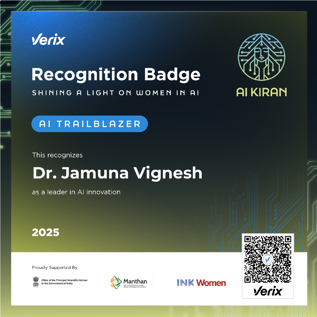 AI Trailblazer: Dr. Jamuna Vignesh