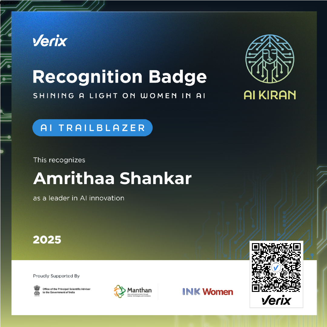 AI Trailblazer: Amrithaa Shankar