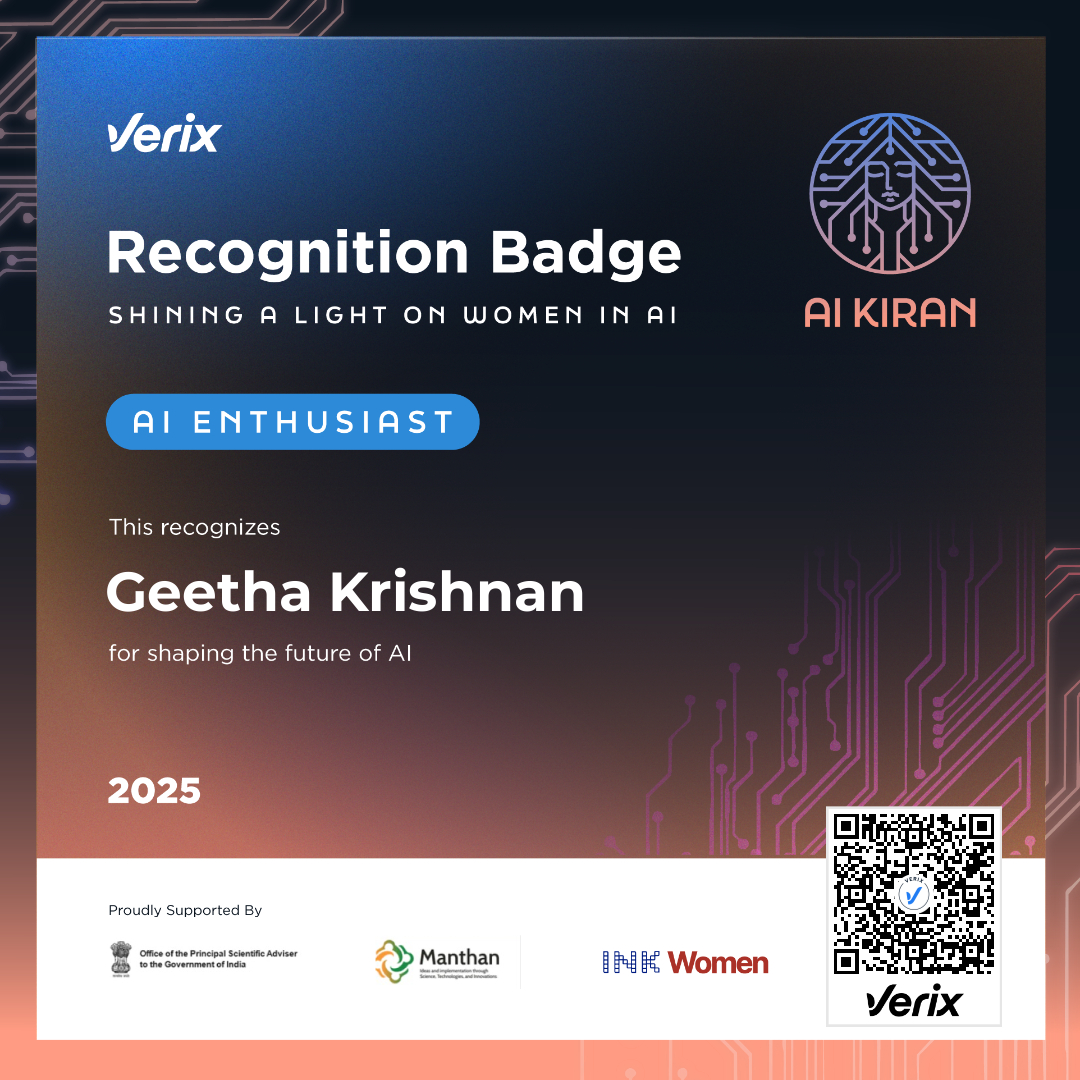 AI Enthusiasts: Geetha Krishnan