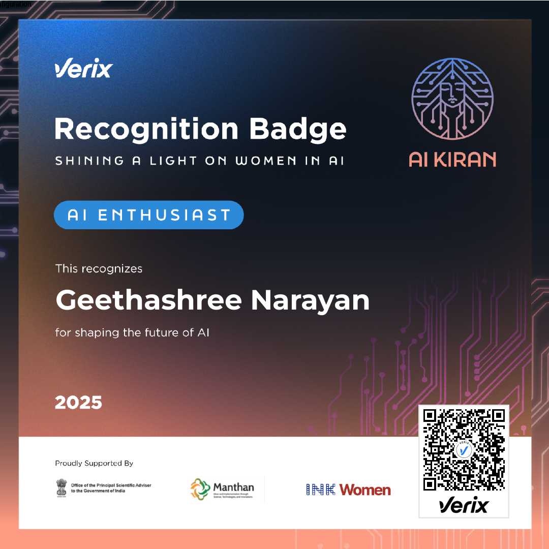AI Enthusiast: Geethashree Narayan