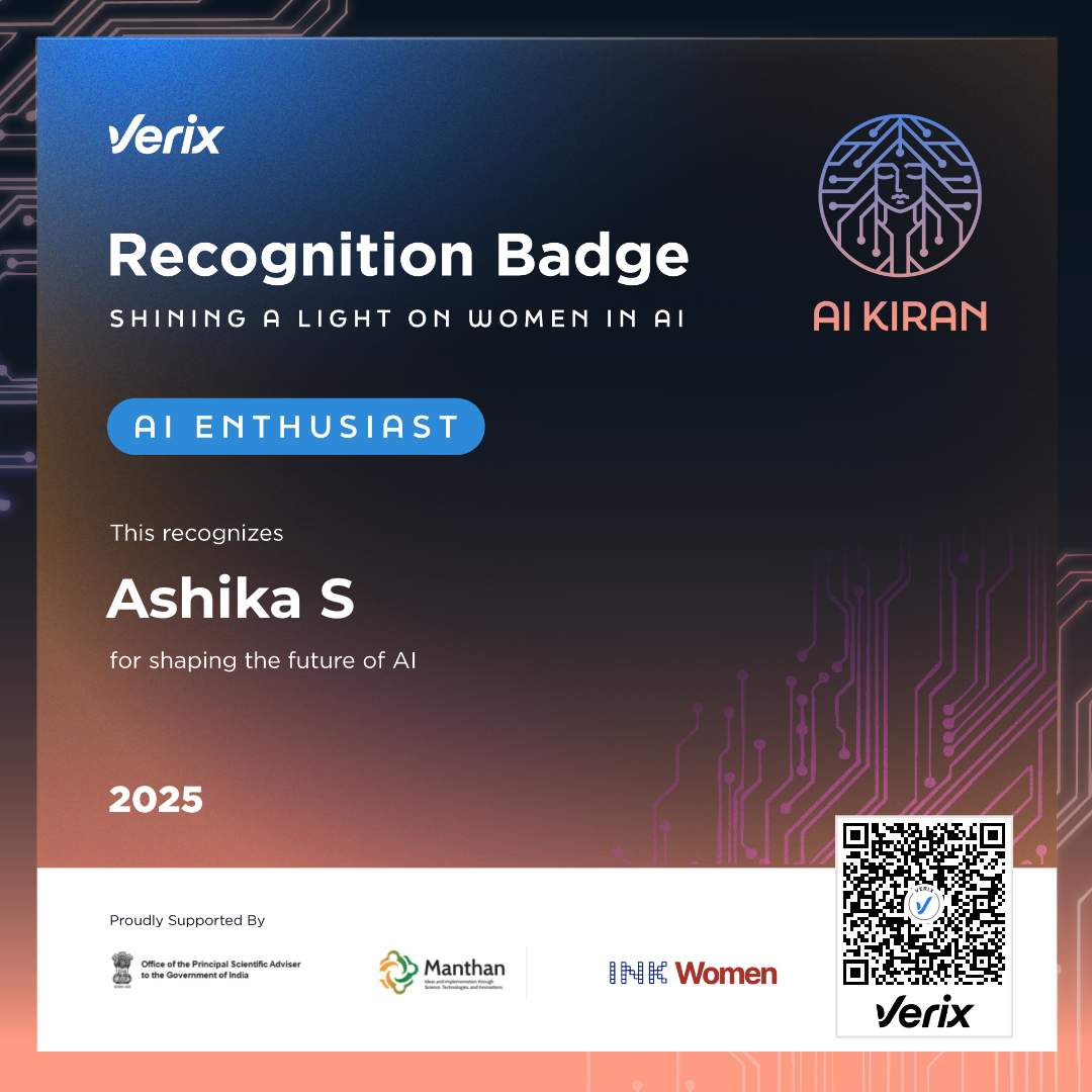 AI Enthusiasts: Ashika S