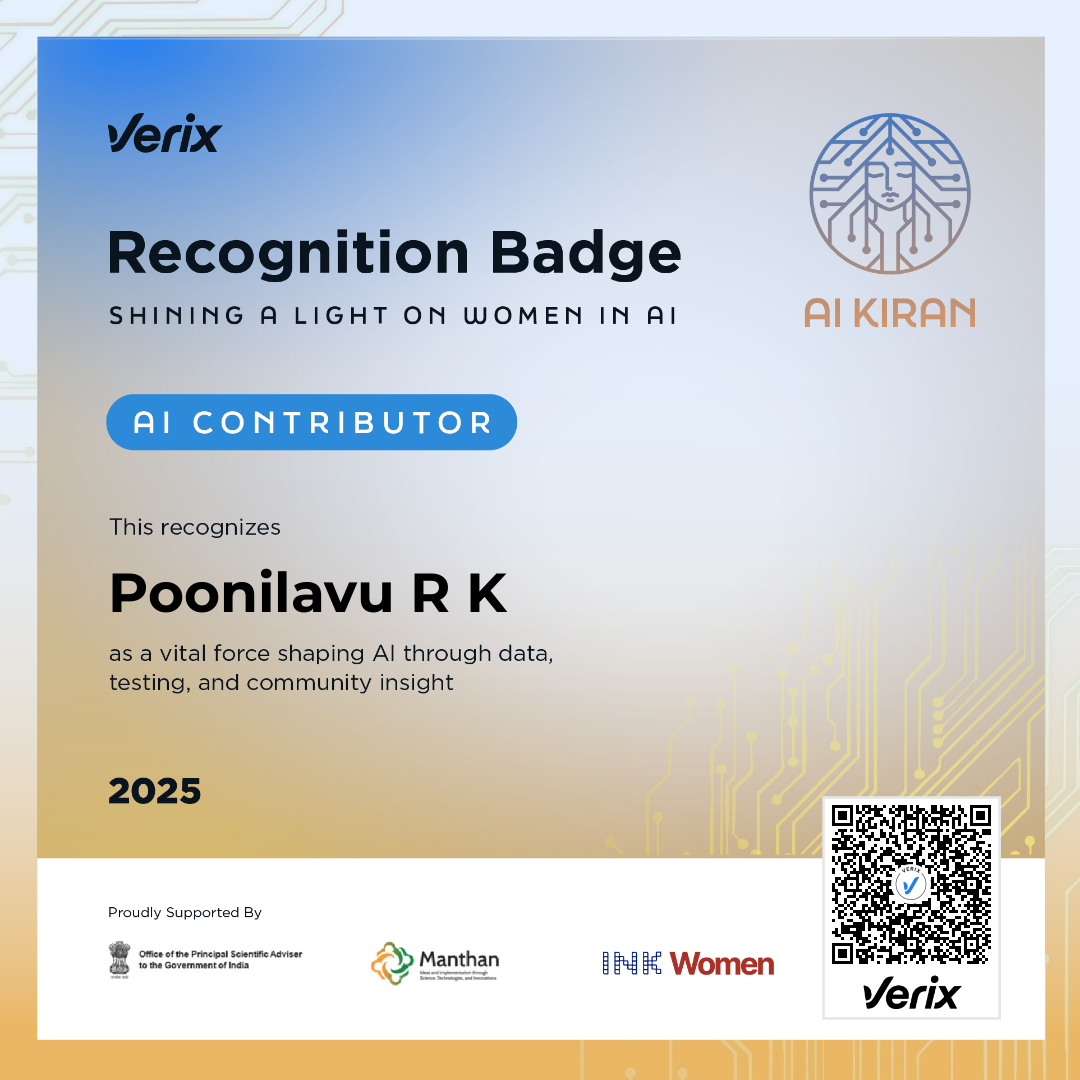 AI Contributor: Poonilavu R K