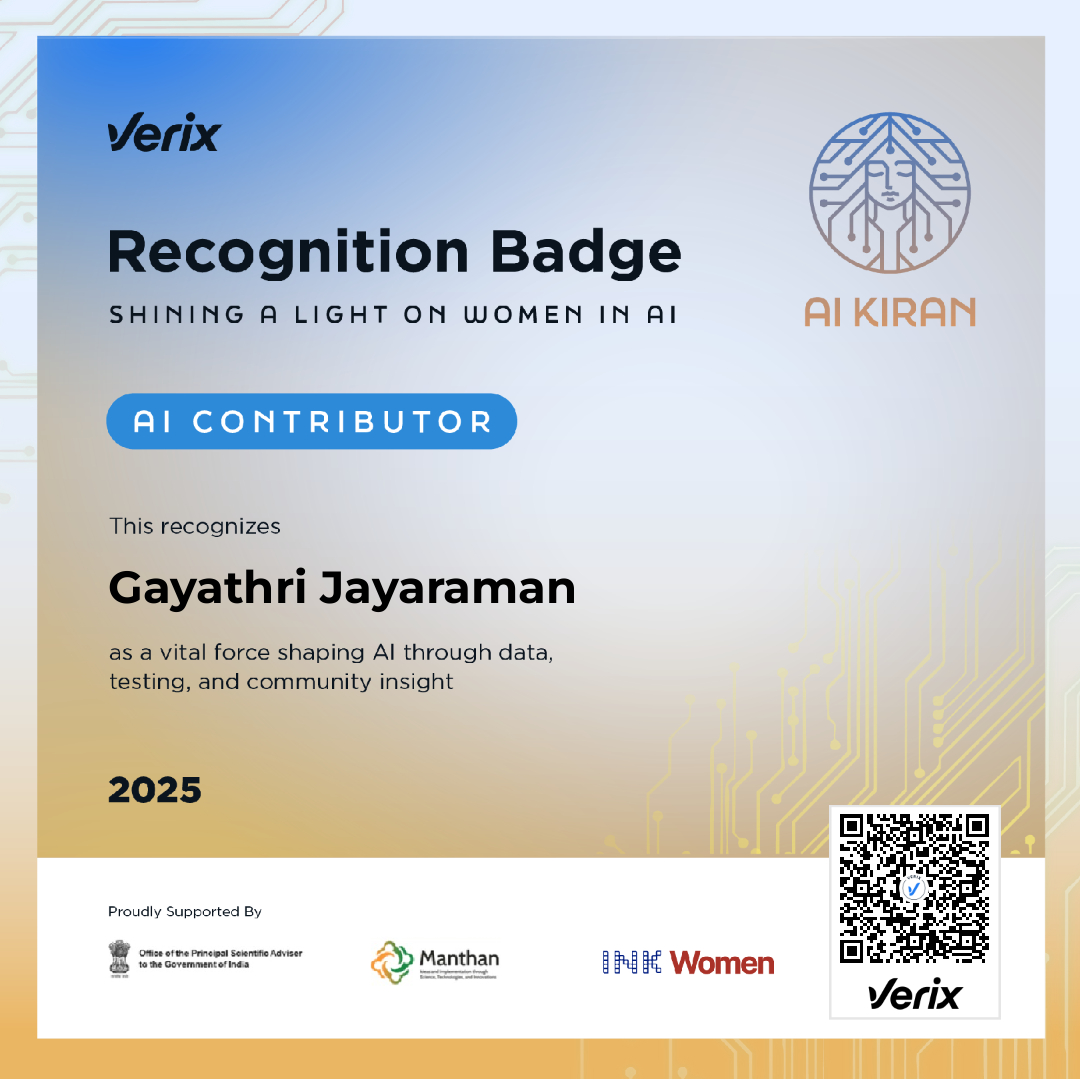 AI Contributors: Gayathri Jayaraman