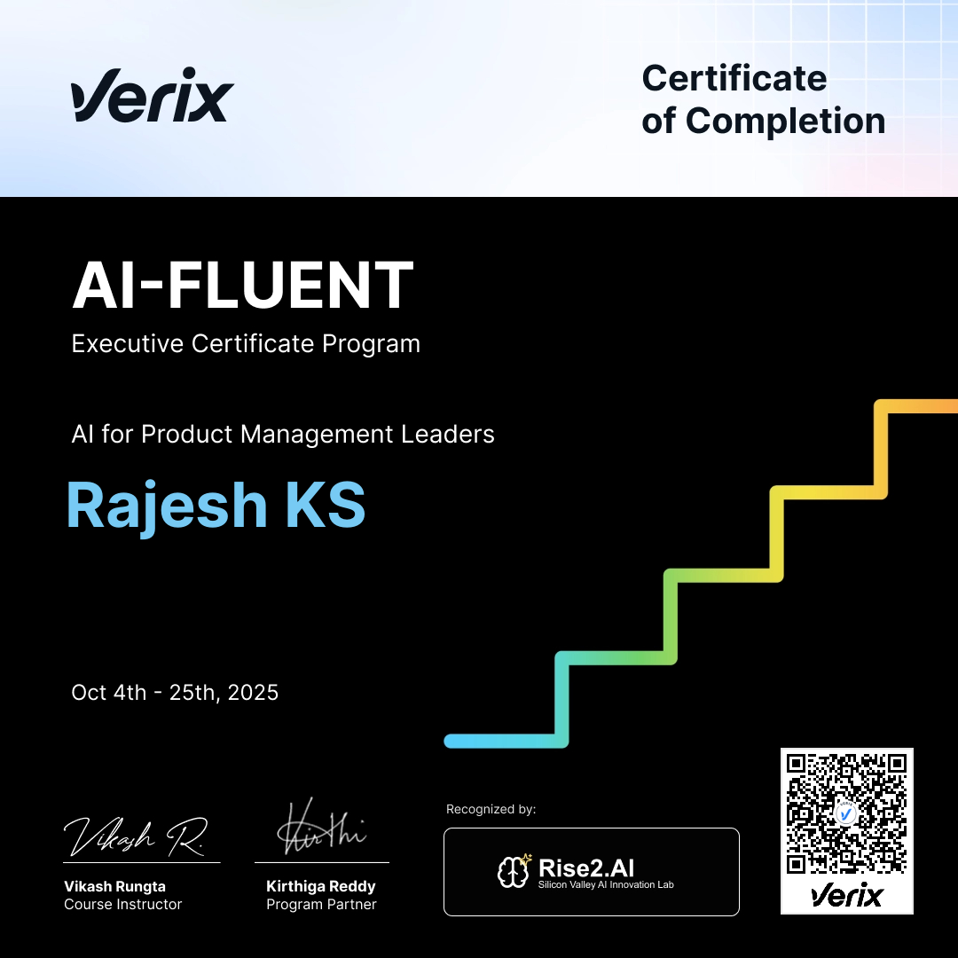 Certificate of Completion — AI-Fluent Executive Certificate Program