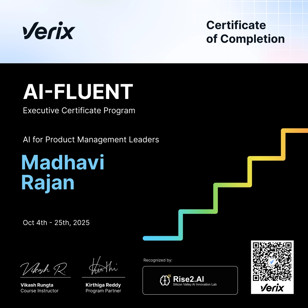 Certificate of Completion — AI-Fluent Executive Certificate Program