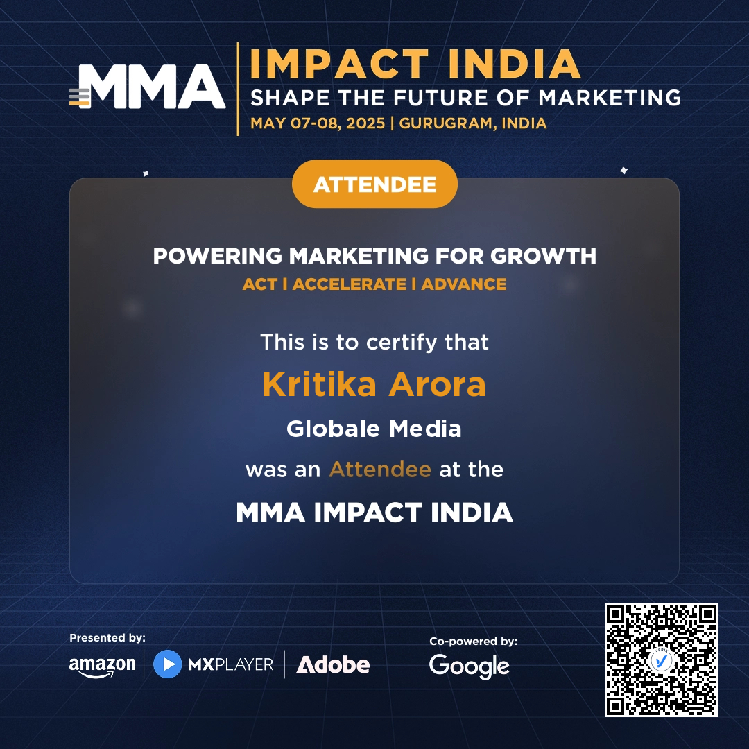 MMA IMPACT India 2025 Attendee Certificate