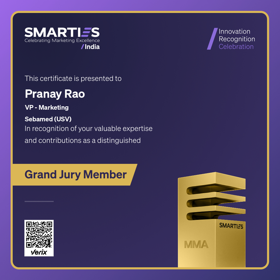 2026 SMARTIES India - Grand Jury Member