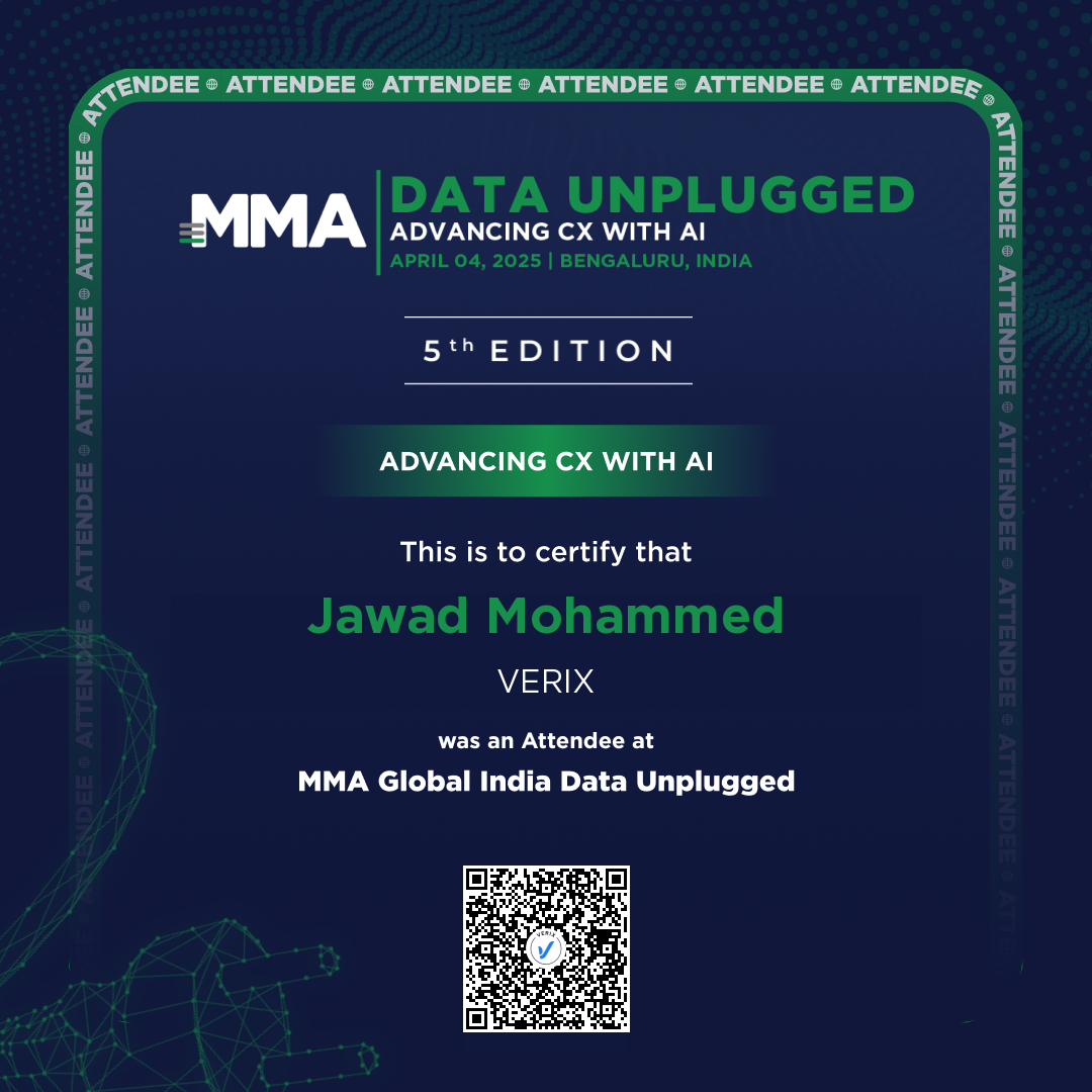 MMA Data Unplugged 2025 Attendee Certificates