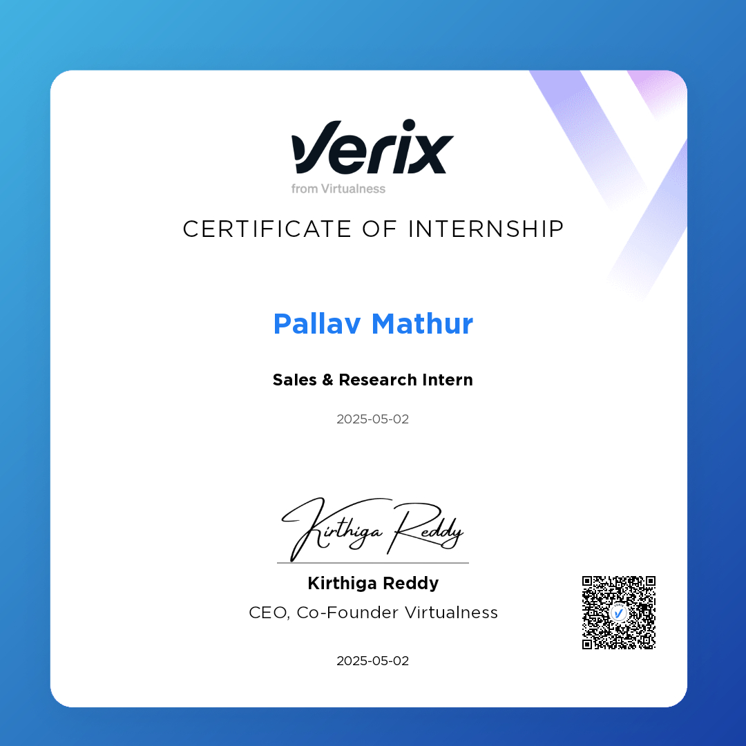 Certificate of Internship