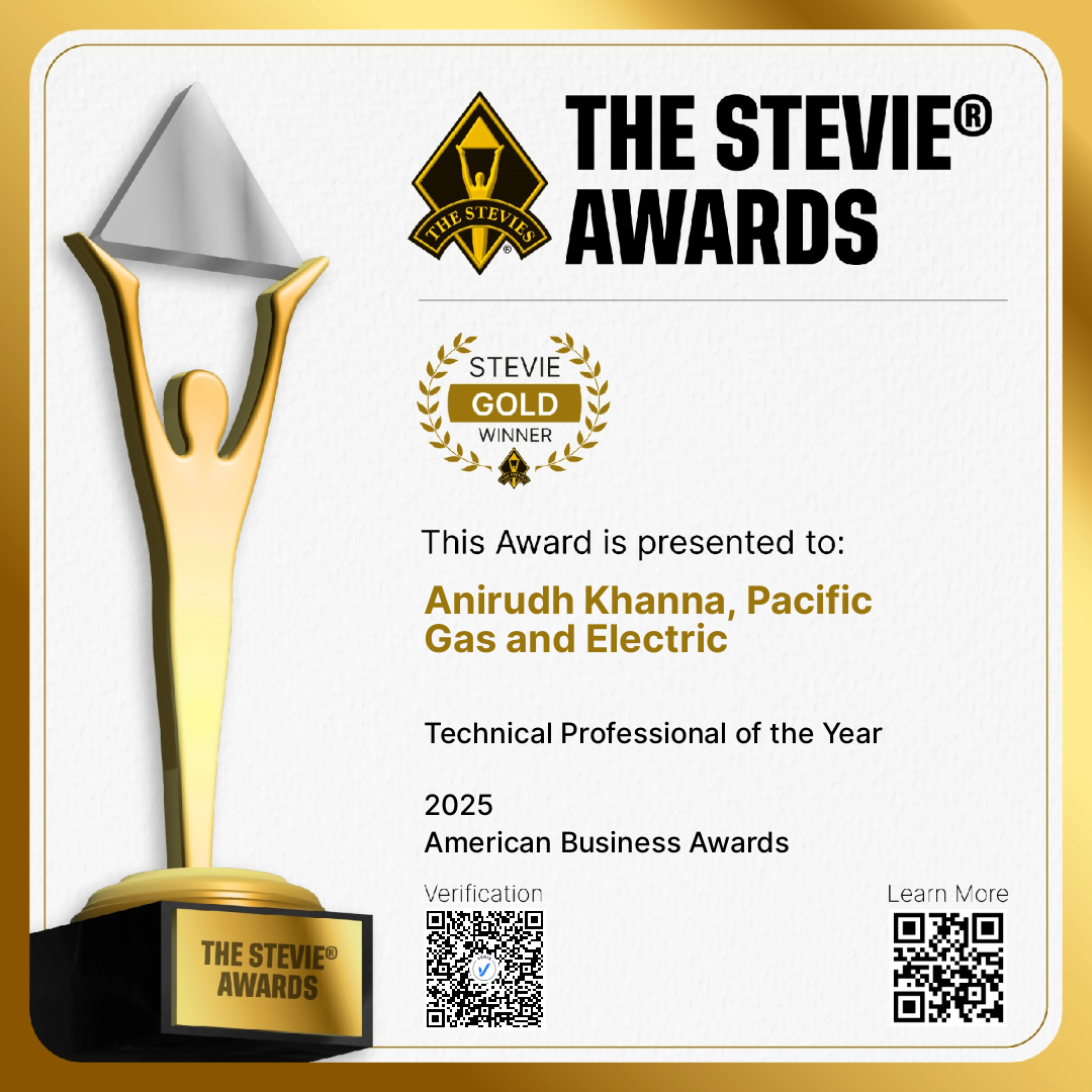 Gold Winner: Anirudh Khanna, Pacific Gas and Electric