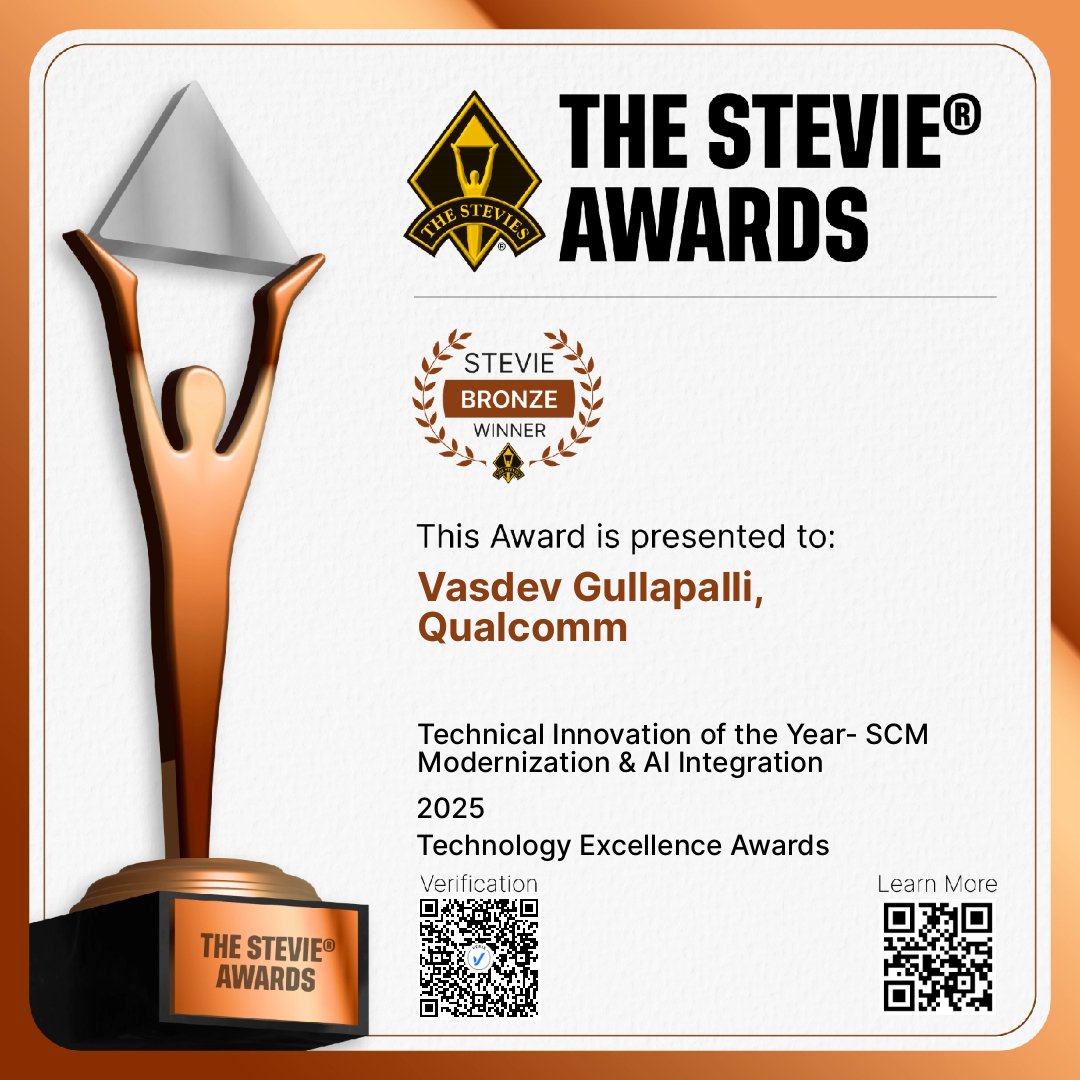 Vasdev Gullapalli, Qualcomm: Bronze Winner