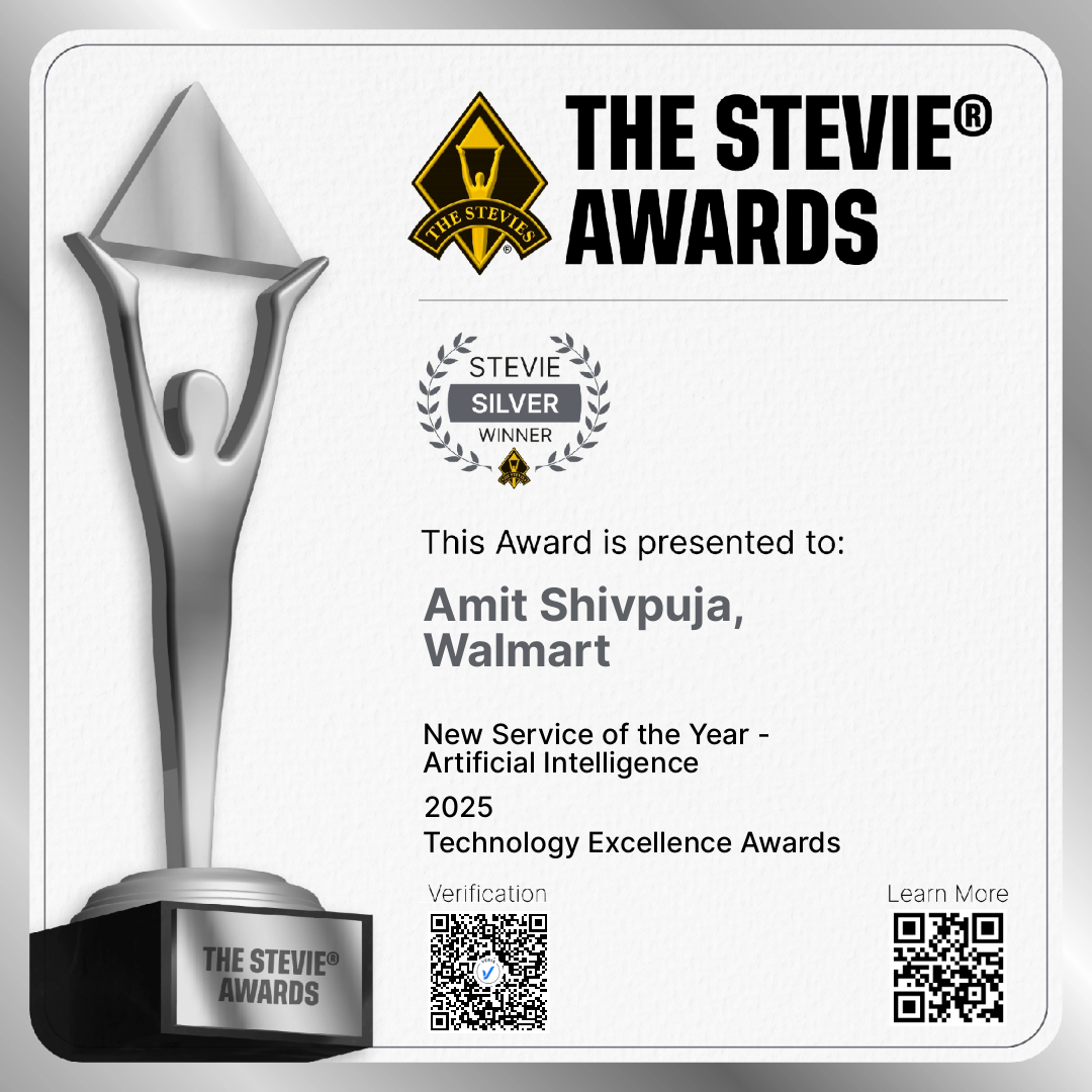 Amit Shivpuja, Walmart: Silver Winner