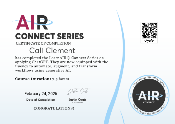 ChatGPT Connect Series Certificate