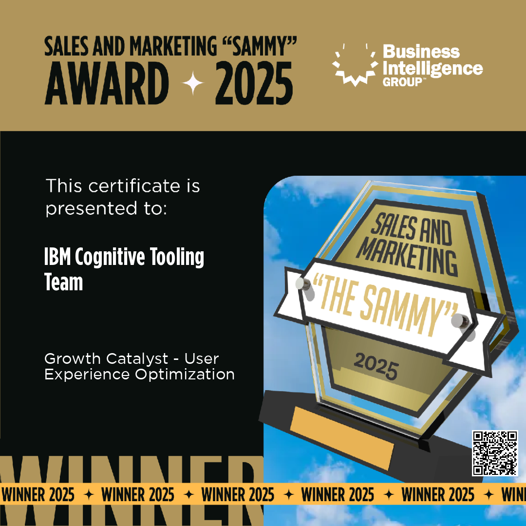 Sales and Marketing Technology “SAMMY” Award 2025: IBM Cognitive Tooling Team