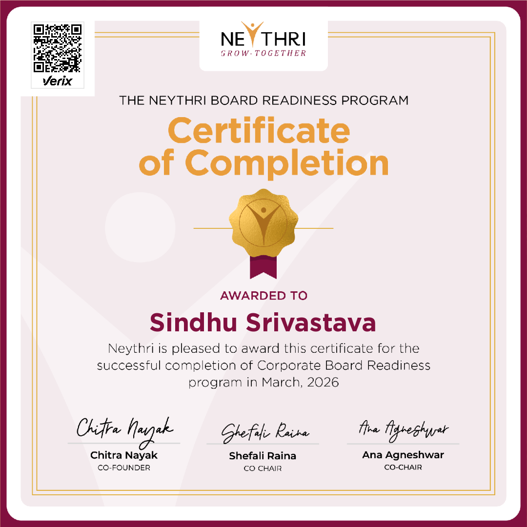 Certificate of Completion - Corporate Board Readiness Program