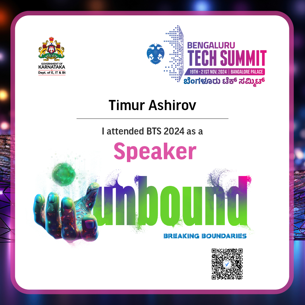 Bengaluru Tech Summit 2024: Speaker Certificate