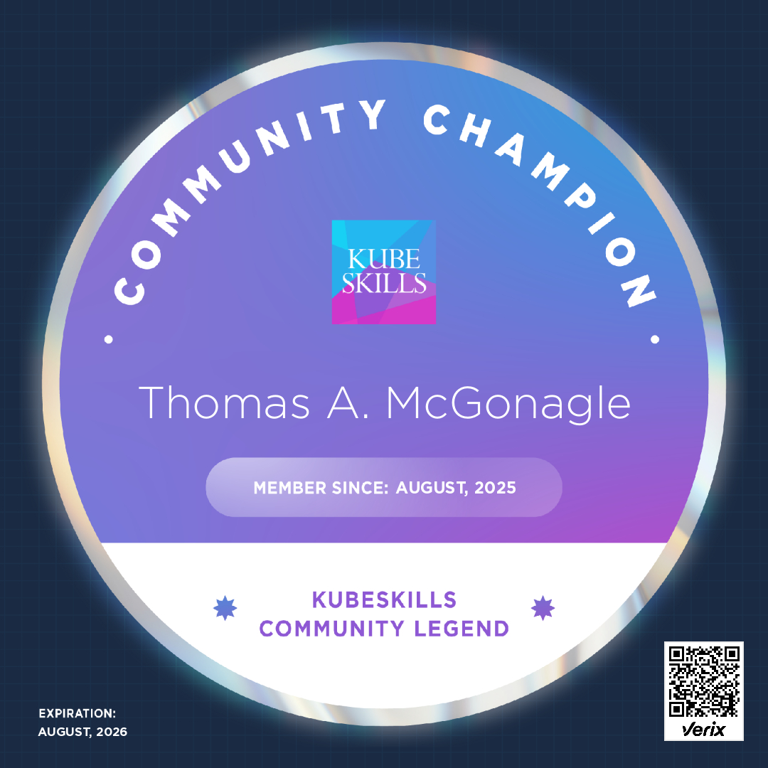 Thomas A. McGonagle: KubeSkills Community Champion