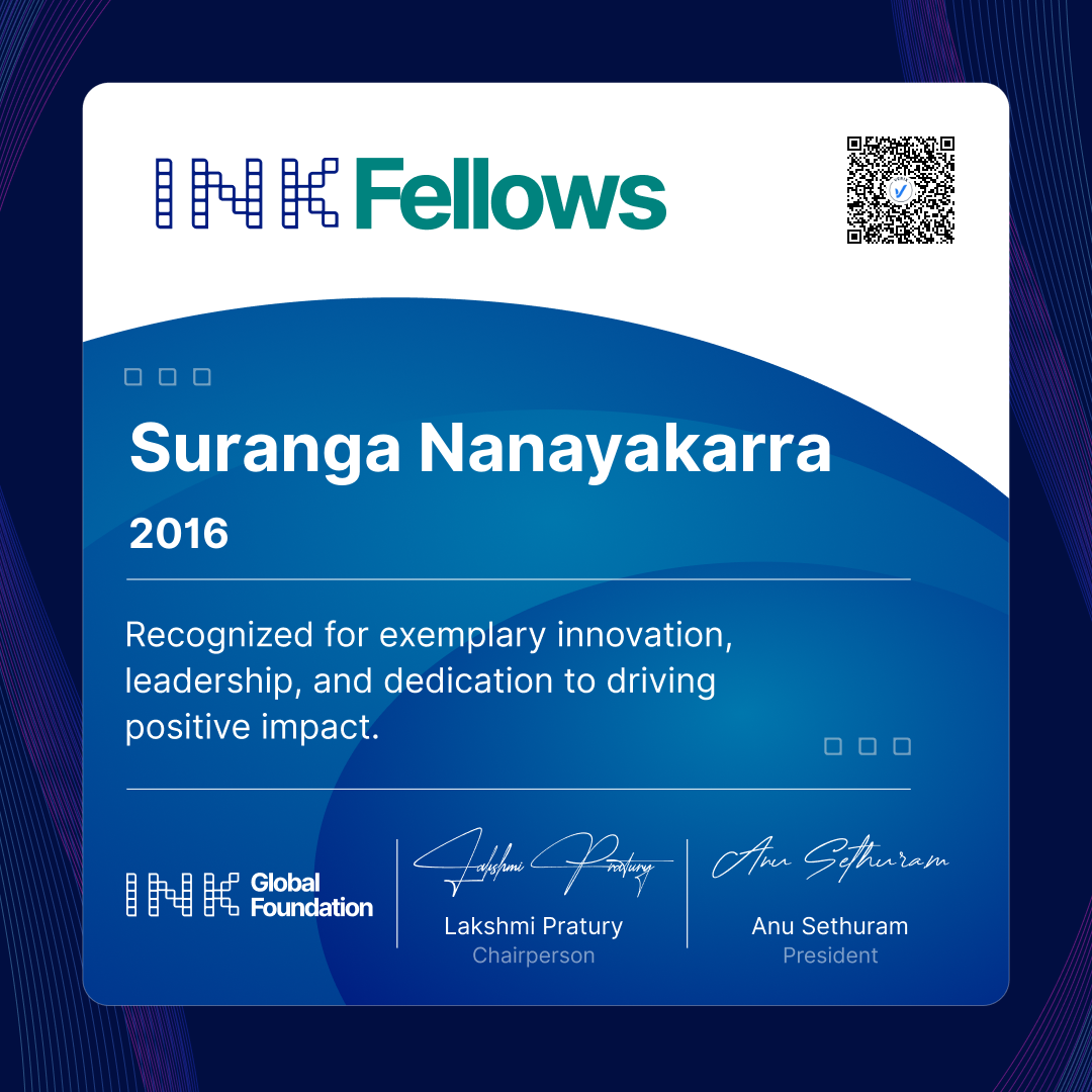 INK Fellow: Suranga Nanayakarra