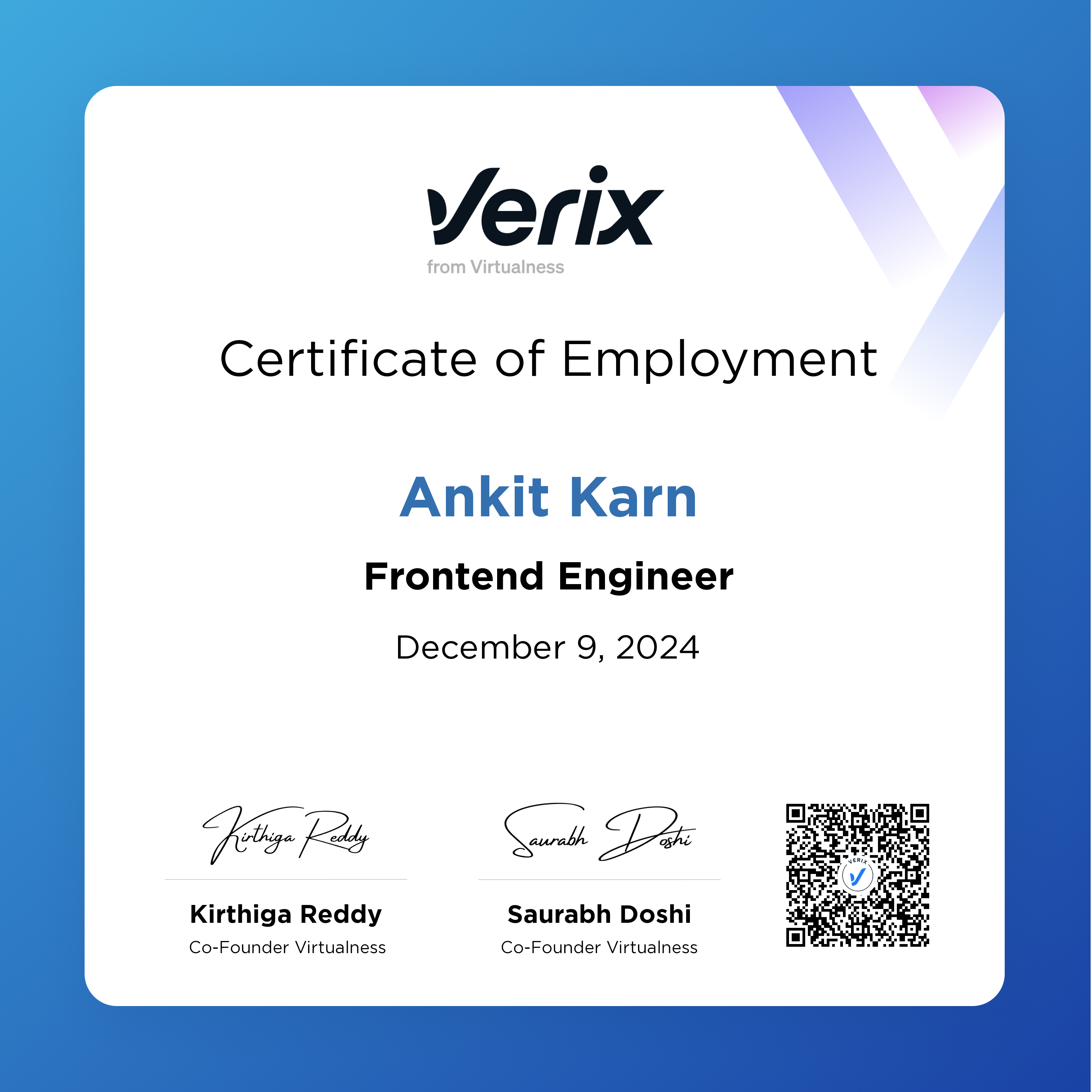 Employment Certificate