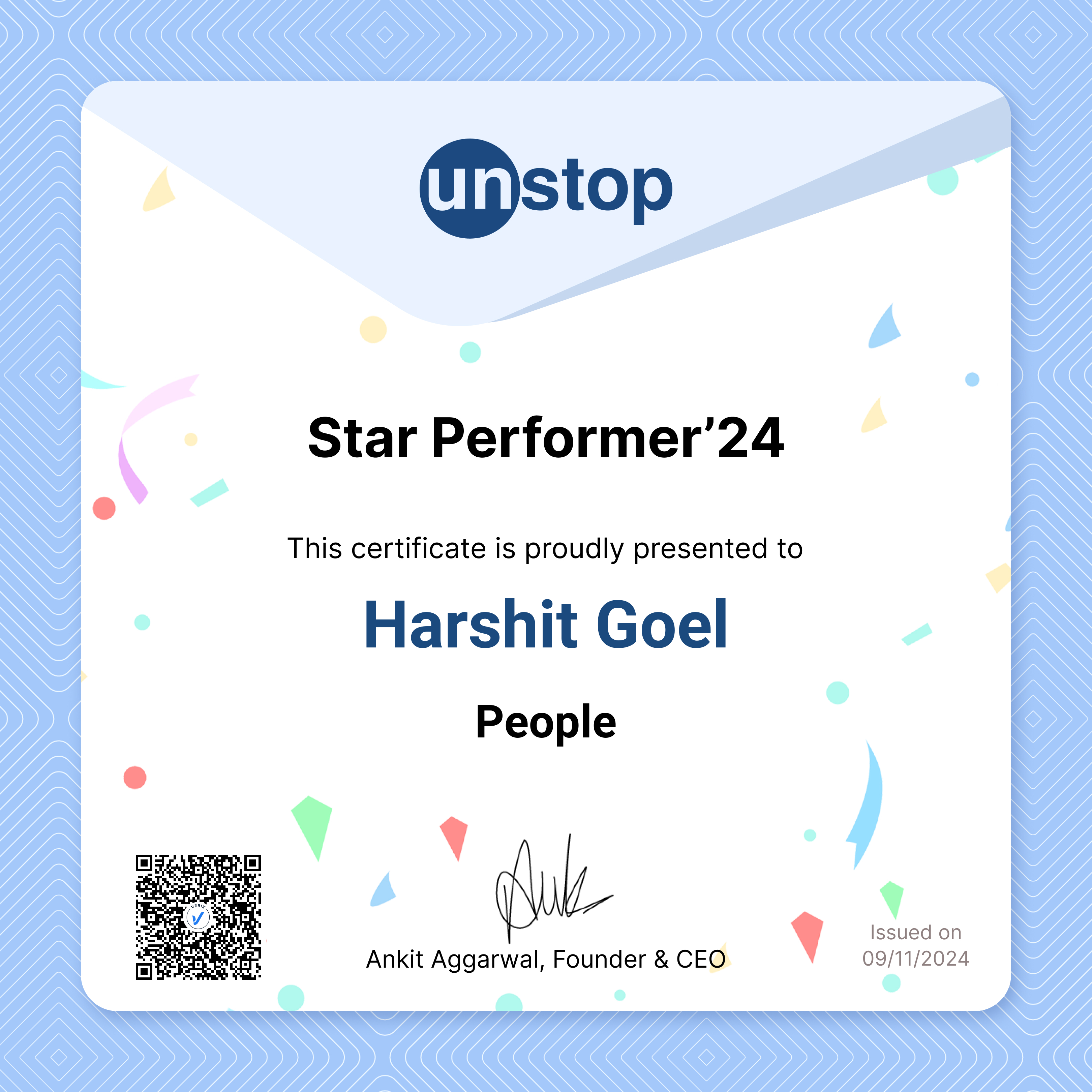 Star Performer'24: Harshit Goel