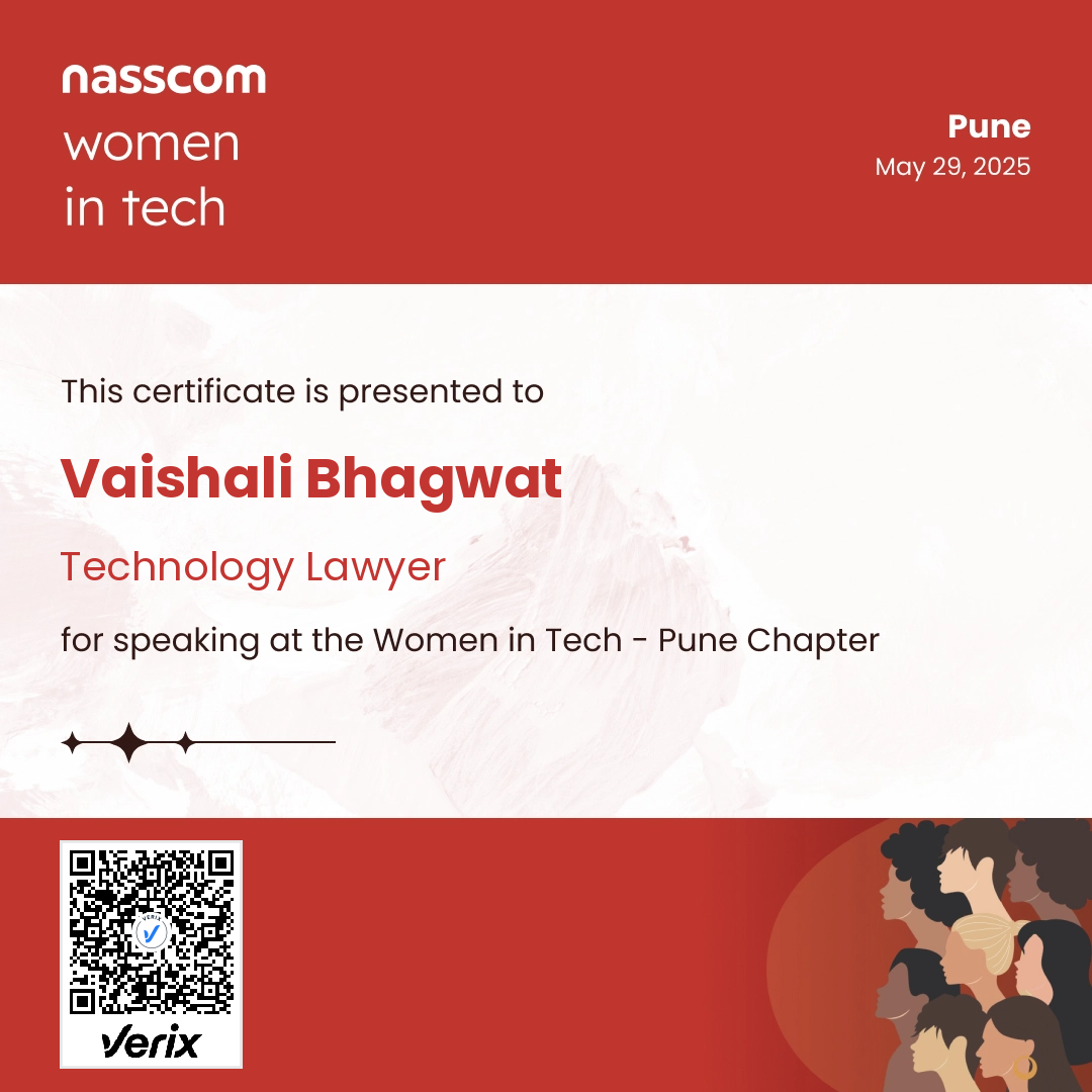 Women in Tech - Pune Chapter Speaker Certificate