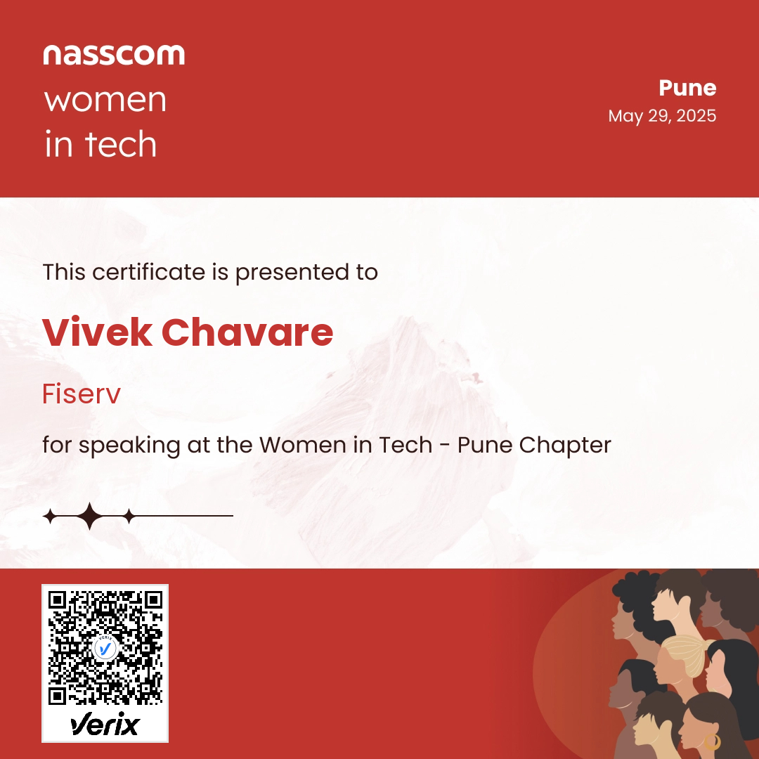 Women in Tech - Pune Chapter Speaker Certificate