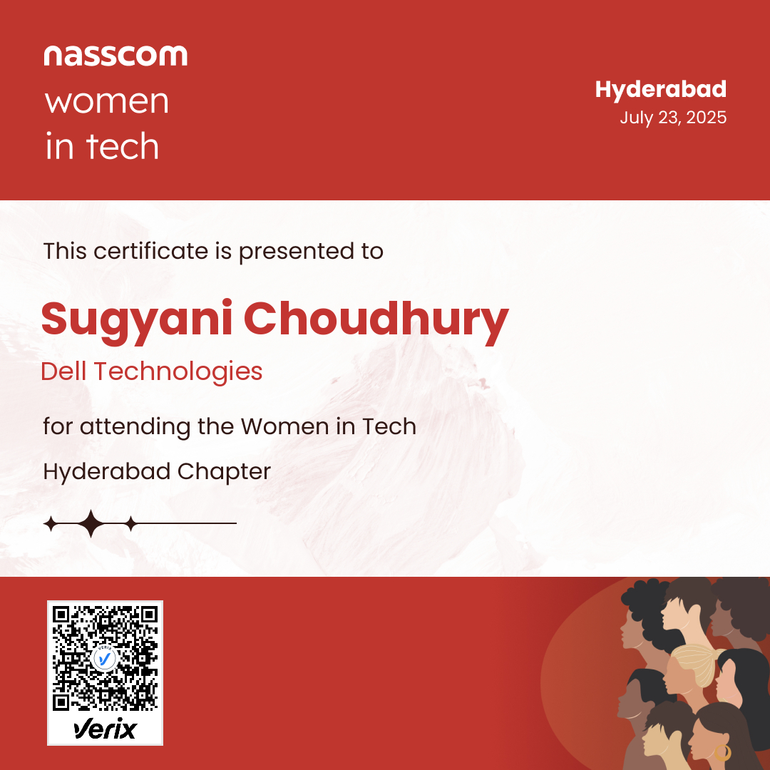 Nasscom Women in Tech Hyderabad Chapter Attendee Certificate