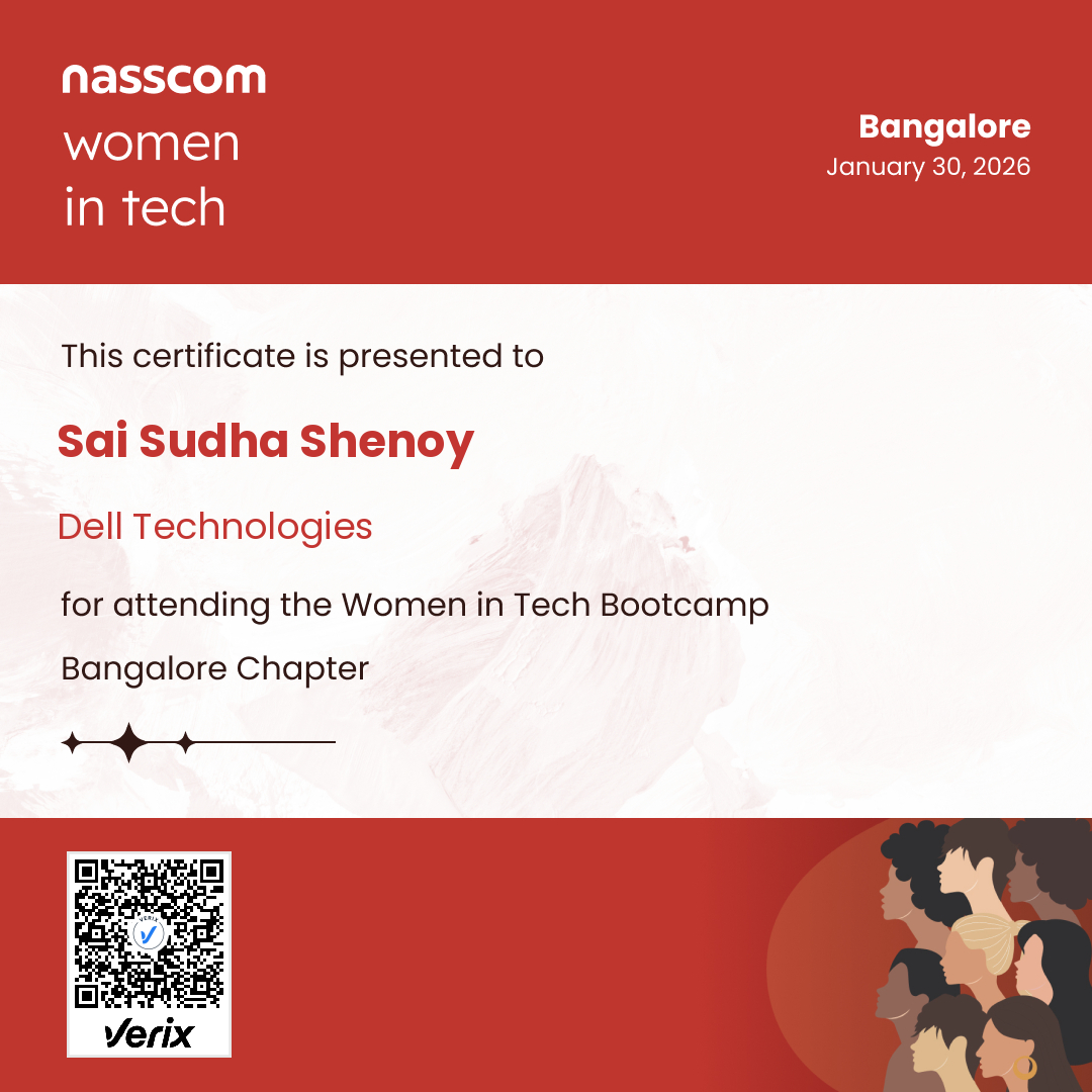 Nasscom Women in Tech Bangalore Chapter Attendee Certificate
