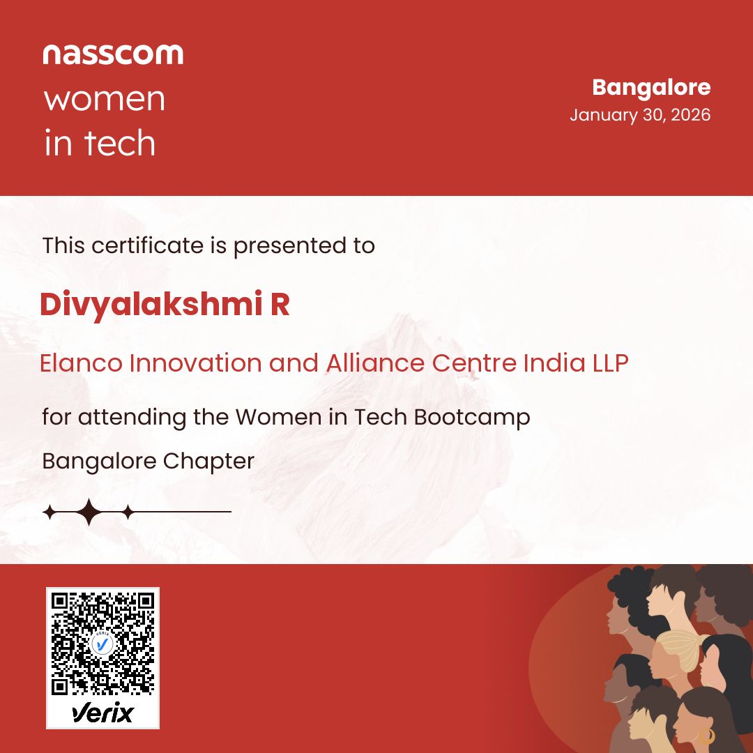 Nasscom Women in Tech Bangalore Chapter Attendee Certificate