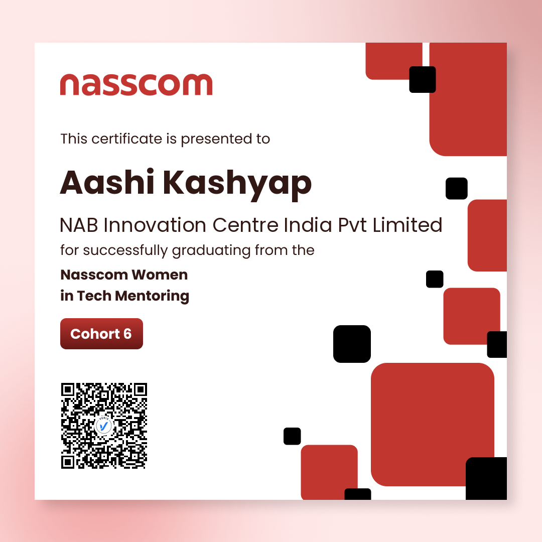 Nasscom Women in Tech Mentoring Program Cohort 6 (Mentee): Aashi Kashyap