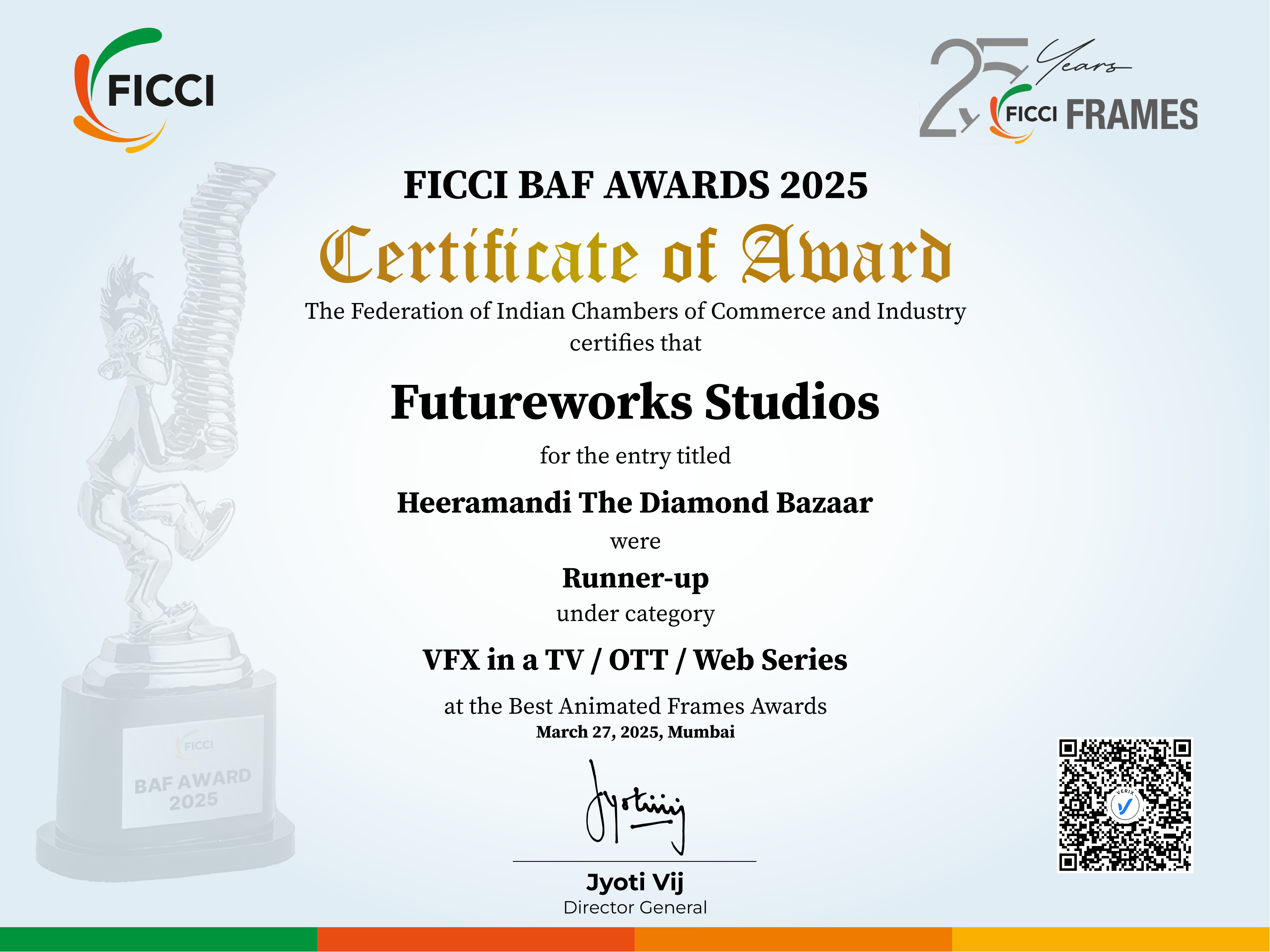 BAF Awards 2025: VFX in a TV / OTT / Web Series - Runner Up