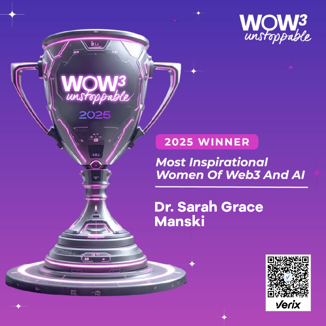 Dr. Sarah Grace Manski: Most Inspirational Women of Web3 and AI 2025