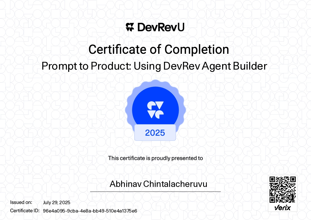 Prompt to Product: Using DevRev Agent Builder