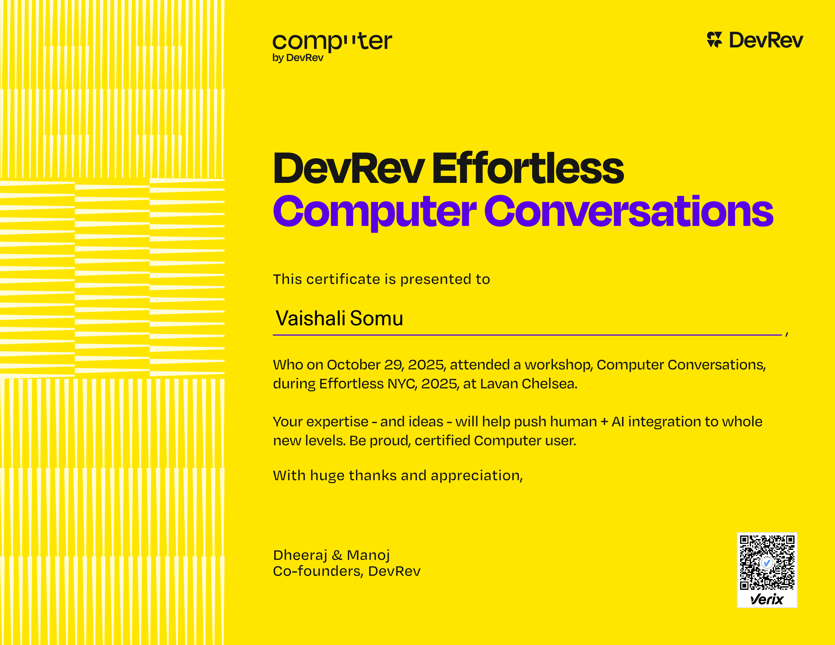 DevRev Computer Conversations Workshop