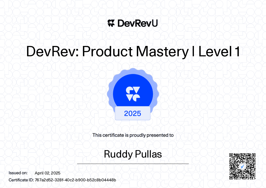 DevRev: Product Mastery | Level 1