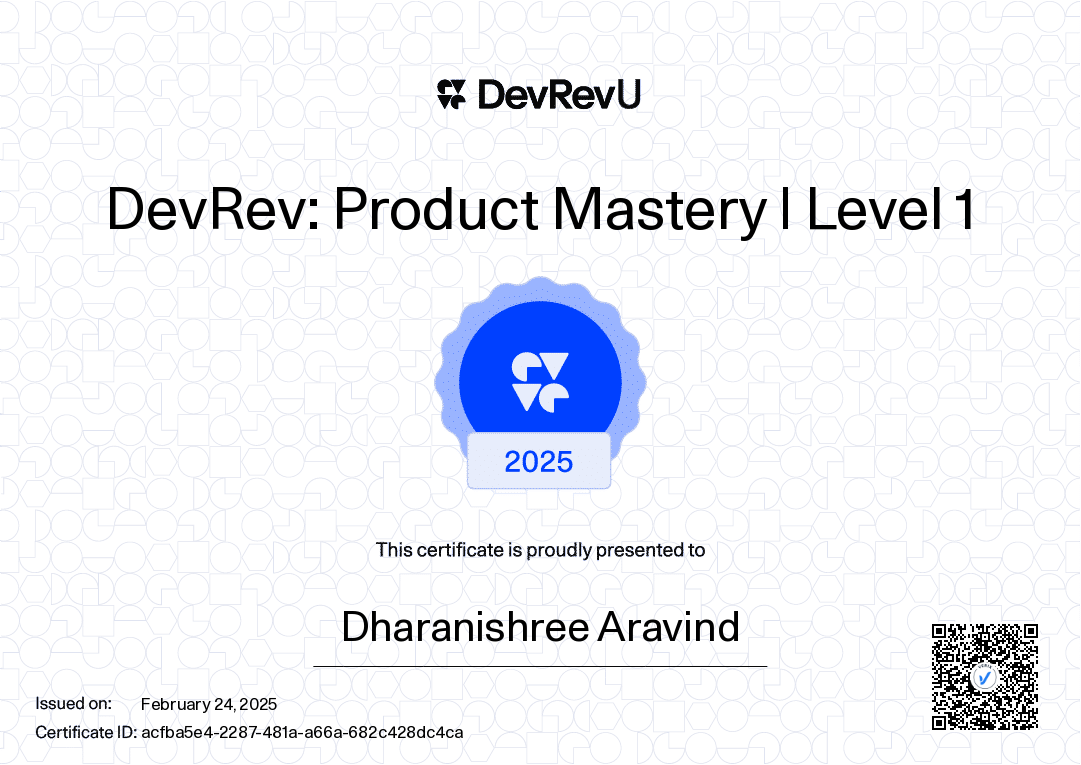 DevRev: Product Mastery | Level 1