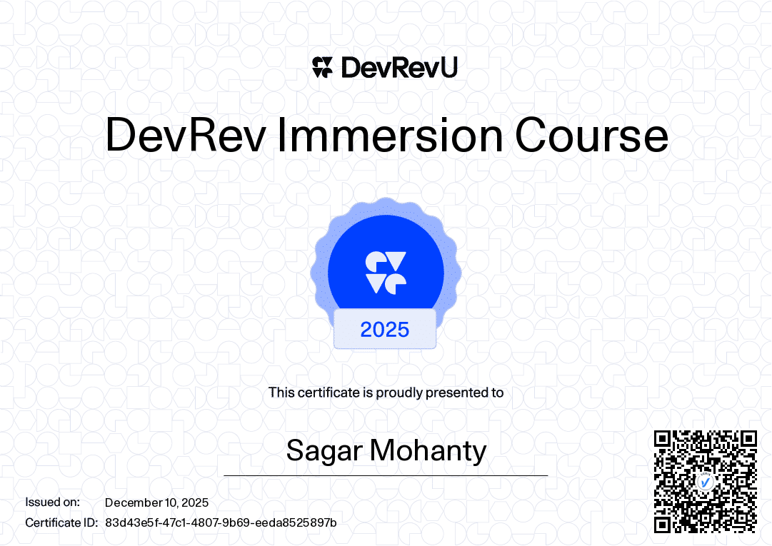 DevRev Immersion Course