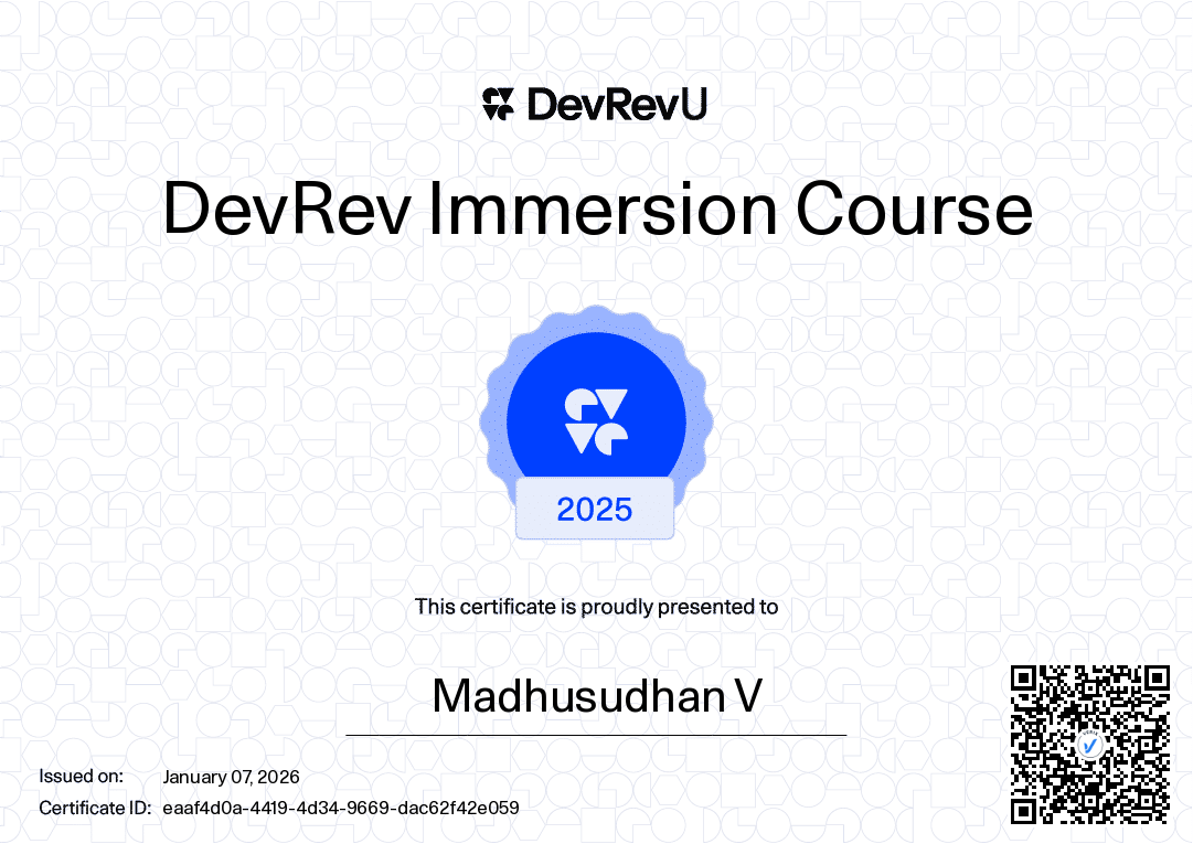 DevRev Immersion Course