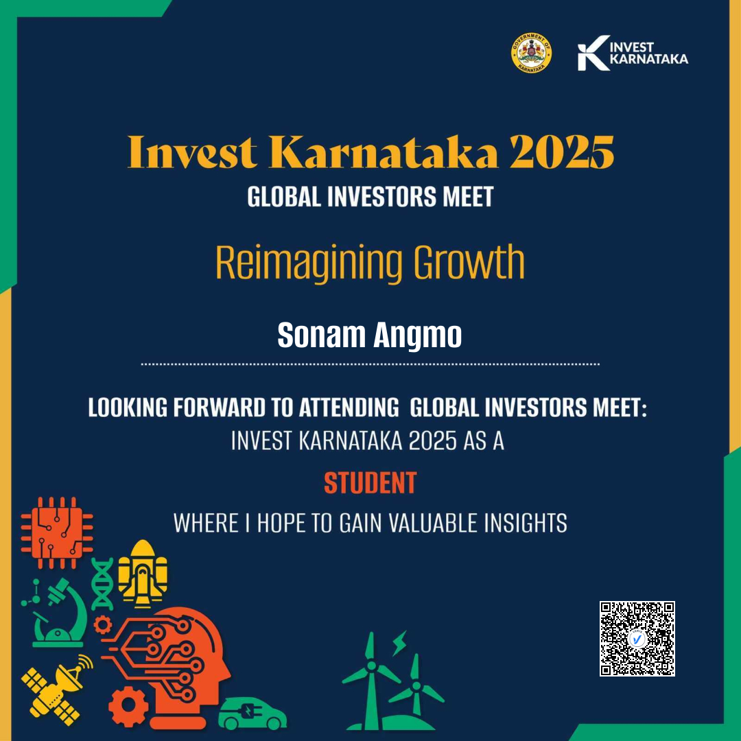 Invest Karnataka Global Investor Meet 2025 Student Certificate