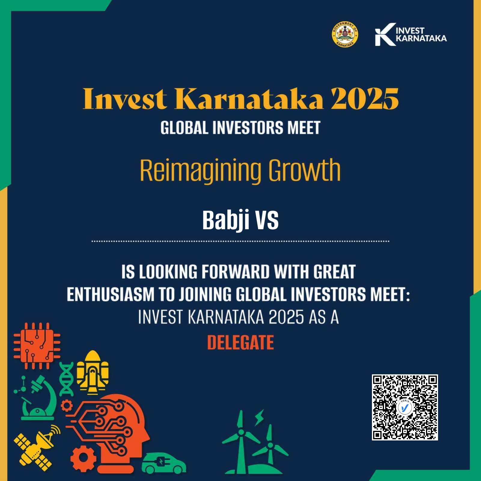 Invest Karnataka Global Investor Meet 2025 Delegate Certificate