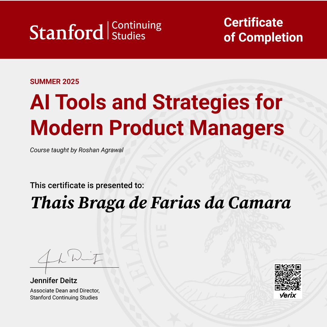Certificate of Completion — AI Tools and Strategies for Modern Product Managers