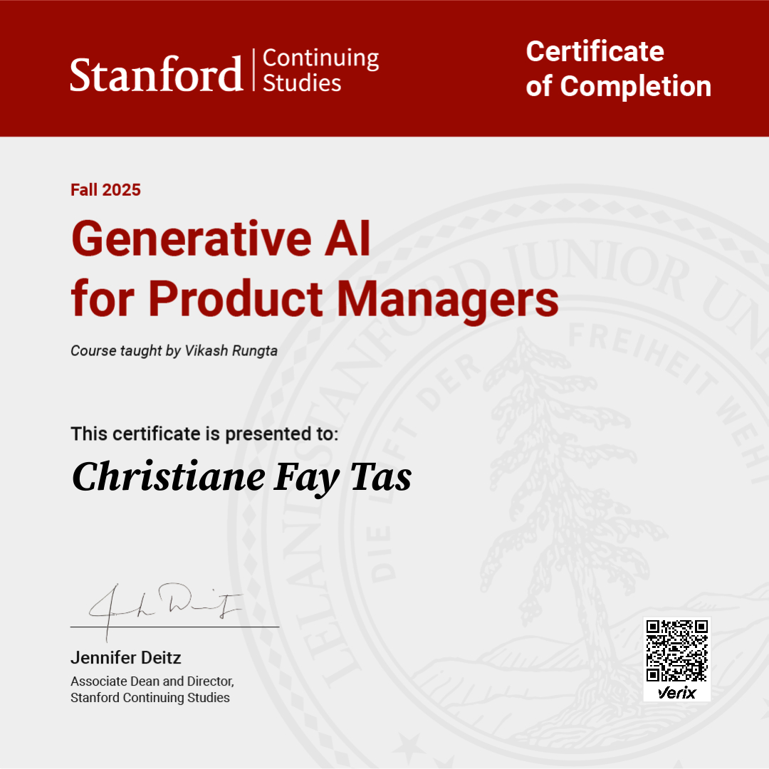 Certificate of Completion — Generative AI for Product Managers