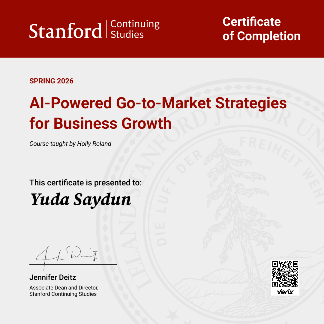 Certificate of Completion — AI-Powered Go-to-Market Strategies for Business Growth