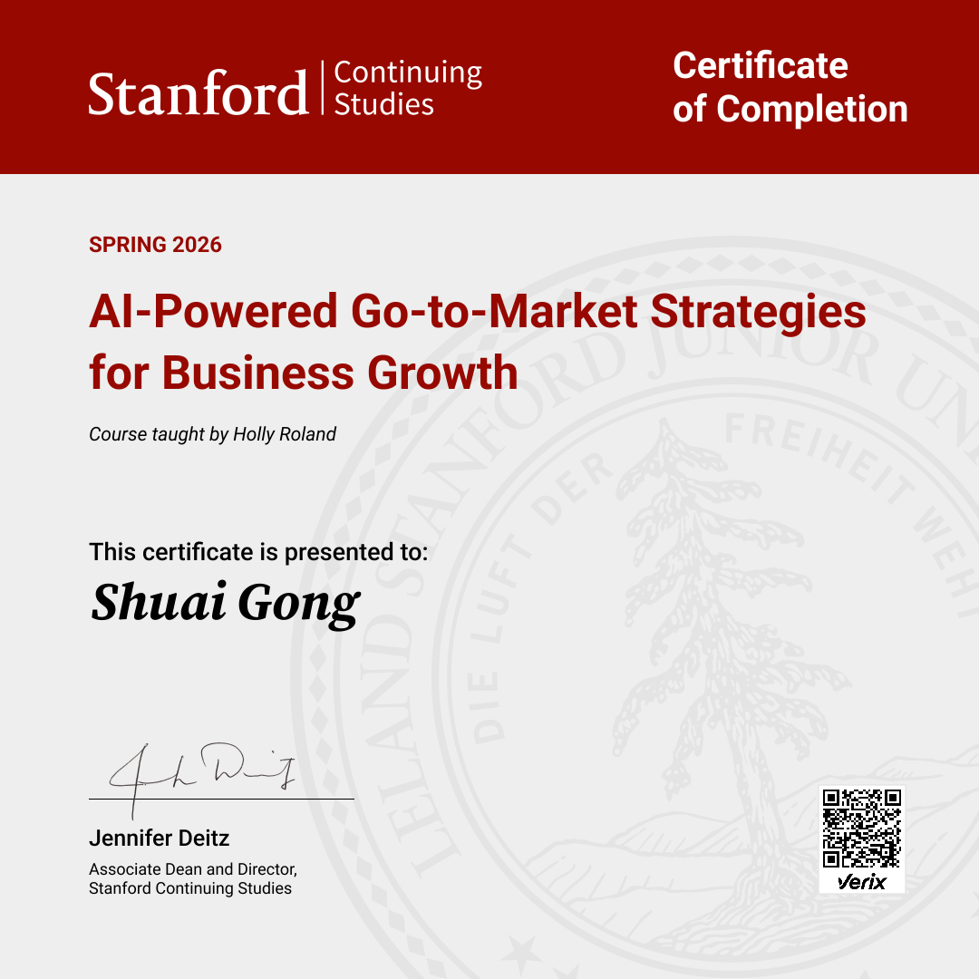 Certificate of Completion — AI-Powered Go-to-Market Strategies for Business Growth