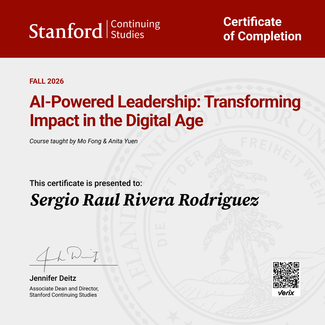Certificate of Completion — AI-Powered Leadership: Transforming Impact in the Digital Age