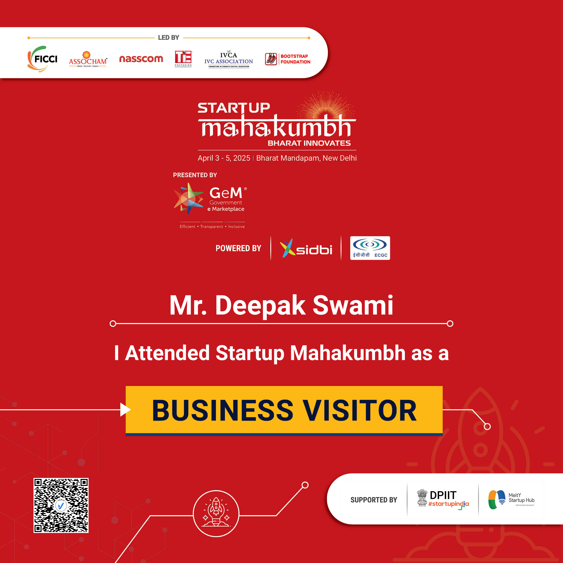 Startup Mahakumbh: Business Visitor Certificate