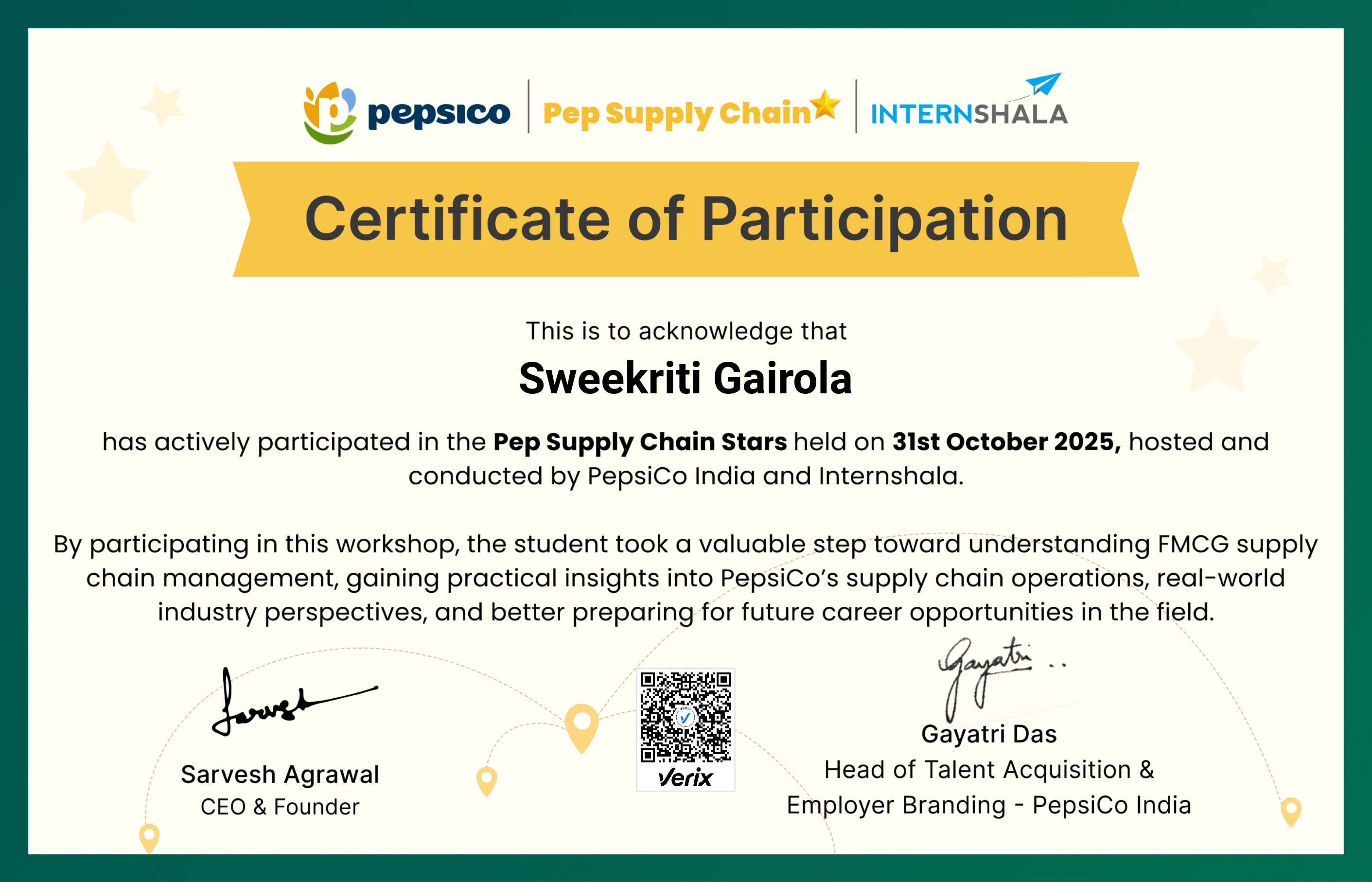 Pep Supply Chain Stars Awareness Workshop