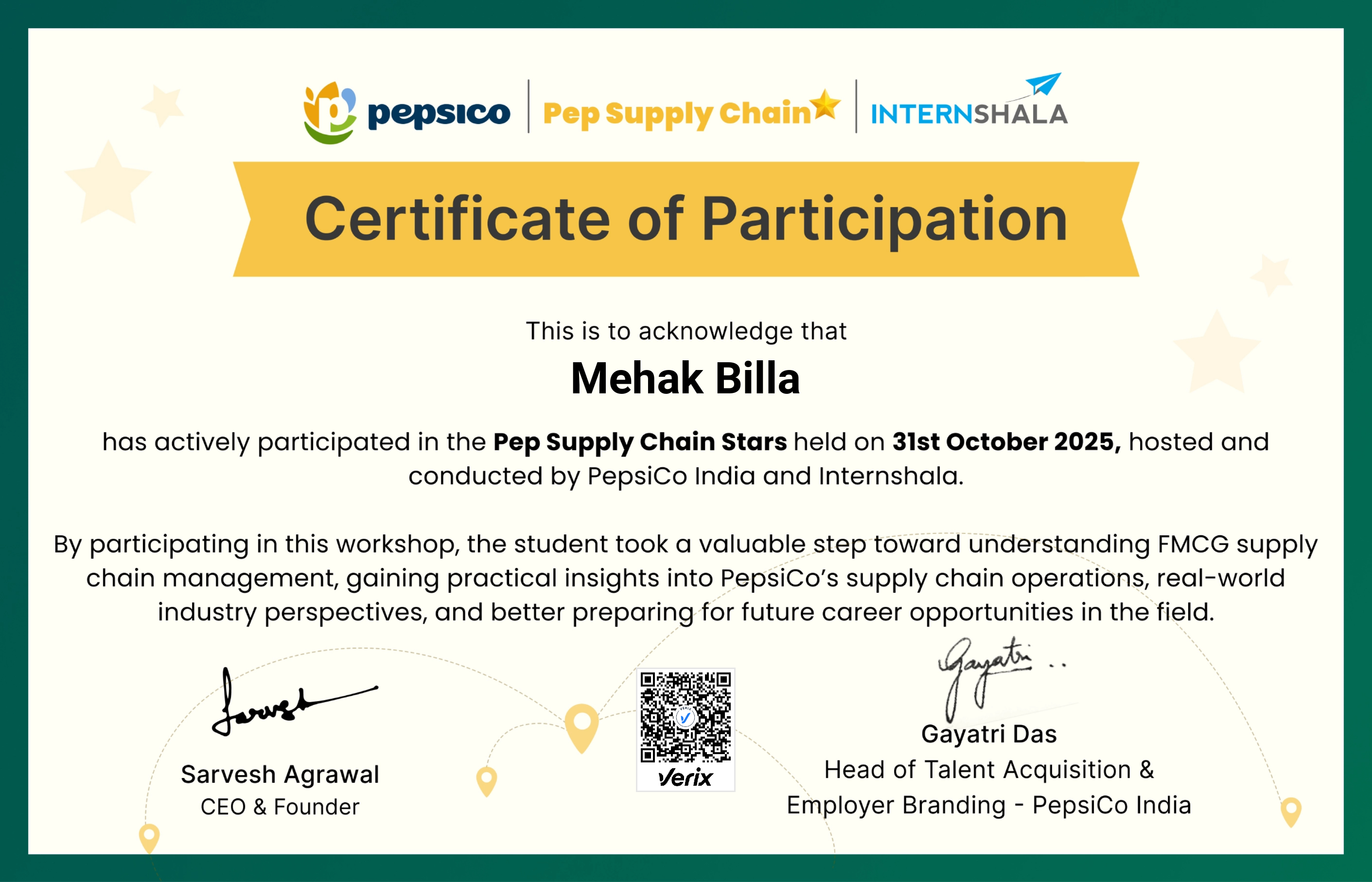 Pep Supply Chain Stars Awareness Workshop